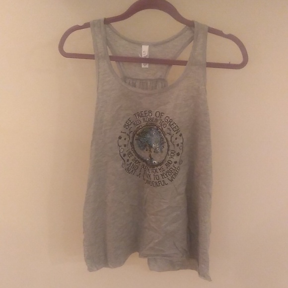 Tops - Medium-large grey racerback tank Tops - Medium-large grey racerback tank